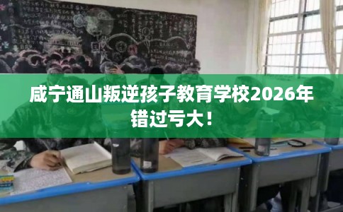 咸宁通山叛逆孩子教育学校2026年错过亏大！