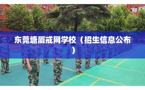 东莞塘厦戒网学校（招生信息公布）