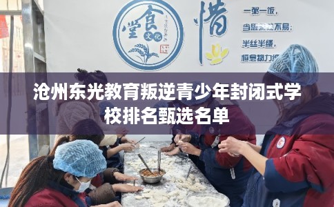 沧州东光教育叛逆青少年封闭式学校排名甄选名单