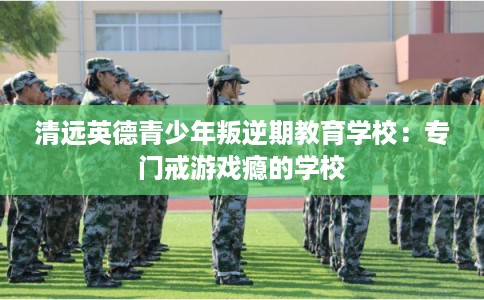 清远英德青少年叛逆期教育学校：专门戒游戏瘾的学校