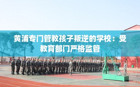黄浦专门管教孩子叛逆的学校：受教育部门严格监管