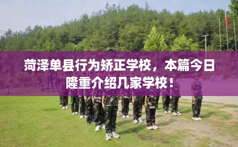 菏泽单县行为矫正学校，本篇今日隆重介绍几家学校！