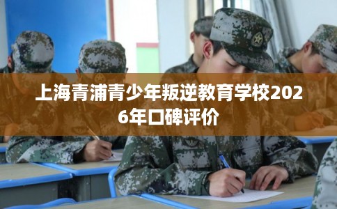 上海青浦青少年叛逆教育学校2026年口碑评价