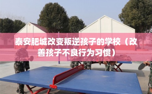 泰安肥城改变叛逆孩子的学校（改善孩子不良行为习惯）