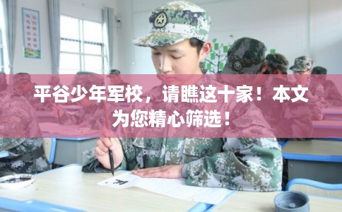 平谷少年军校，请瞧这十家！本文为您精心筛选！