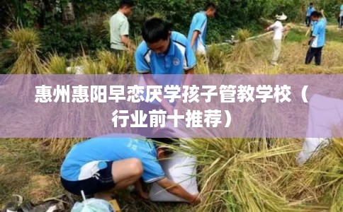 惠州惠阳早恋厌学孩子管教学校（行业前十推荐）