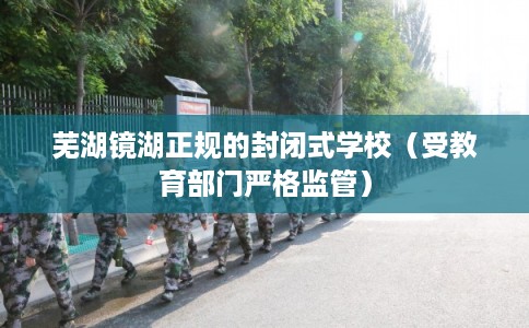芜湖镜湖正规的封闭式学校（受教育部门严格监管）