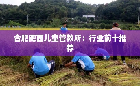 合肥肥西儿童管教所:行业前十推荐 合肥肥西儿童管教所:行业前十推荐