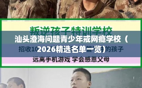 汕头澄海问题青少年戒网瘾学校（2026精选名单一览）