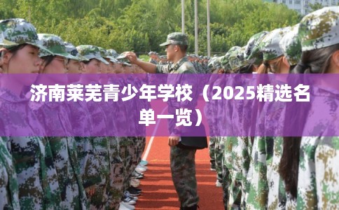 济南莱芜青少年学校（2025精选名单一览）