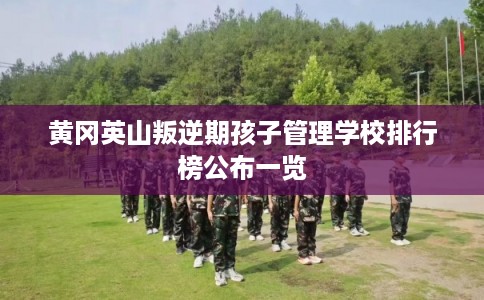 黄冈英山叛逆期孩子管理学校排行榜公布一览