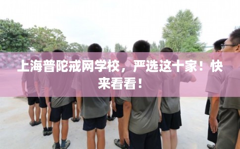 上海普陀戒网学校，严选这十家！快来看看！