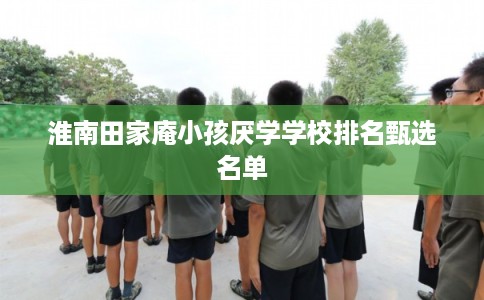 淮南田家庵小孩厌学学校排名甄选名单