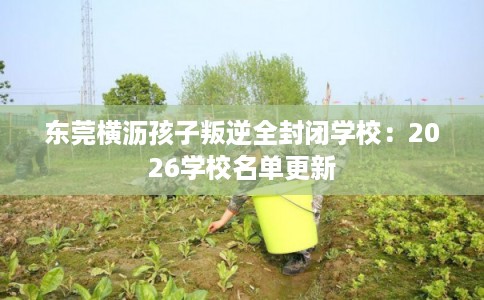 东莞横沥孩子叛逆全封闭学校：2026学校名单更新