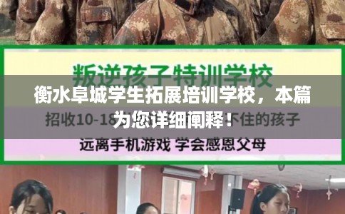 衡水阜城学生拓展培训学校,本篇为您详细阐释! 衡水阜城学生拓展培训学校,本篇为您详细阐释!