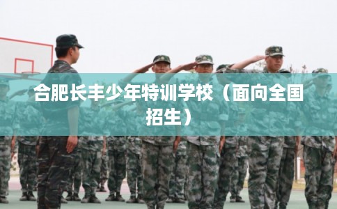 合肥长丰少年特训学校（面向全国招生）