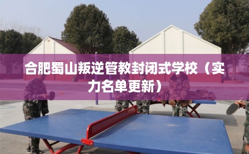 合肥蜀山叛逆管教封闭式学校（实力名单更新）