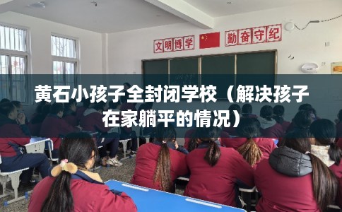 黄石小孩子全封闭学校（解决孩子在家躺平的情况）