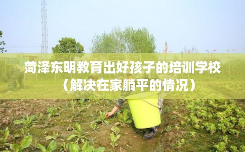菏泽东明教育出好孩子的培训学校（解决在家躺平的情况）