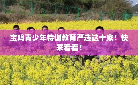 宝鸡青少年特训教育严选这十家！快来看看！