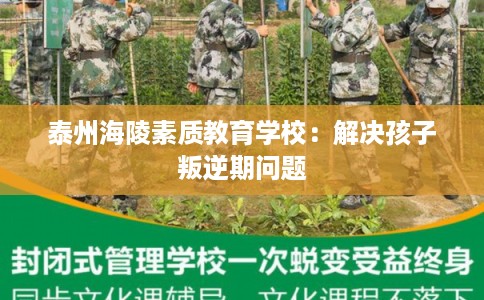泰州海陵素质教育学校：解决孩子叛逆期问题