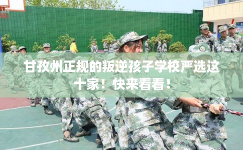 甘孜州正规的叛逆孩子学校严选这十家！快来看看！