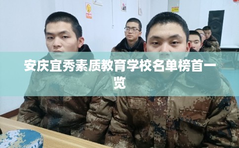 安庆宜秀素质教育学校名单榜首一览