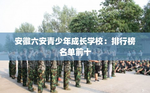 安徽六安青少年成长学校：排行榜名单前十