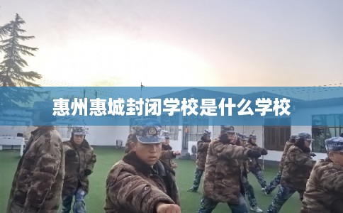 惠州惠城封闭学校是什么学校