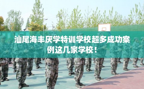 汕尾海丰厌学特训学校超多成功案例这几家学校! 汕尾海丰厌学特训学校超多成功案例这几家学校!