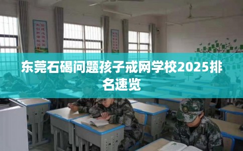 东莞石碣问题孩子戒网学校2025排名速览 东莞石碣问题孩子戒网学校2025排名速览