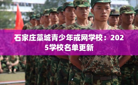 石家庄藁城青少年戒网学校：2025学校名单更新