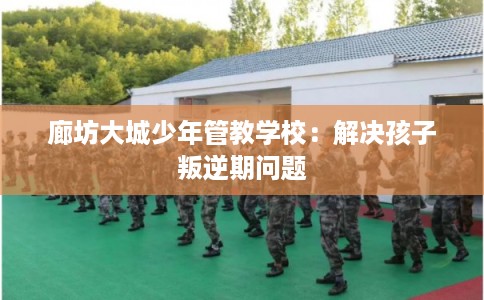 廊坊大城少年管教学校：解决孩子叛逆期问题