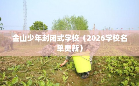 金山少年封闭式学校（2026学校名单更新）