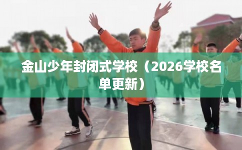 金山少年封闭式学校（2026学校名单更新）