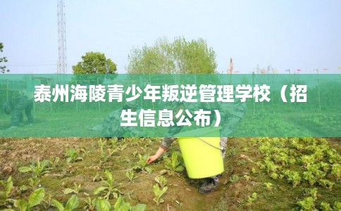 泰州海陵青少年叛逆管理学校(招生信息公布) 泰州海陵青少年叛逆管理学校(招生信息公布)