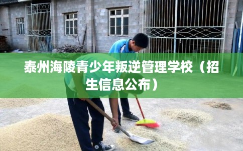 泰州海陵青少年叛逆管理学校(招生信息公布) 泰州海陵青少年叛逆管理学校(招生信息公布)