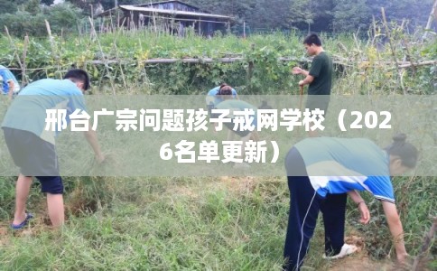 邢台广宗问题孩子戒网学校（2026名单更新）