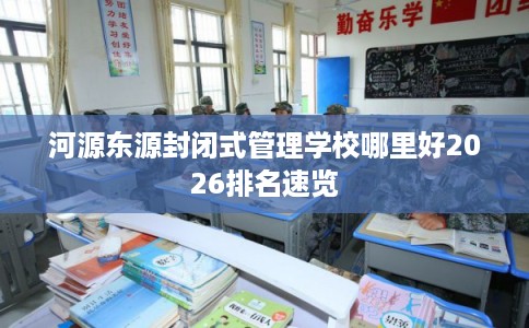 河源东源封闭式管理学校哪里好2026排名速览