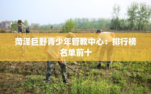 菏泽巨野青少年管教中心：排行榜名单前十