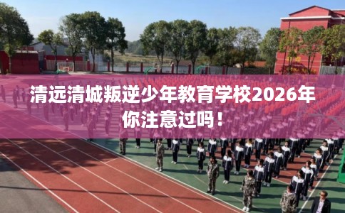 清远清城叛逆少年教育学校2026年你注意过吗！
