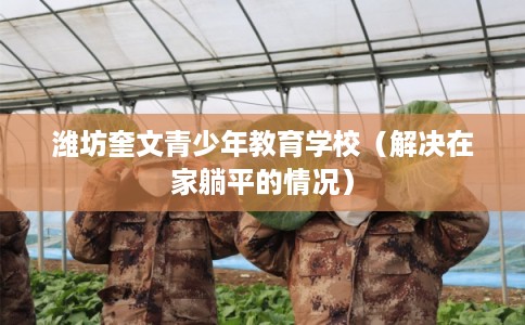 潍坊奎文青少年教育学校(解决在家躺平的情况) 潍坊奎文青少年教育学校(解决在家躺平的情况)