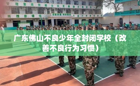 广东佛山不良少年全封闭学校（改善不良行为习惯）