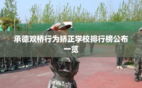 承德双桥行为矫正学校排行榜公布一览