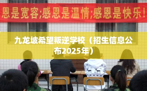 九龙坡希望叛逆学校(招生信息公布2025年) 九龙坡希望叛逆学校(招生信息公布2025年)