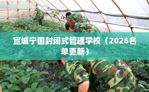 宣城宁国封闭式管理学校（2026名单更新）