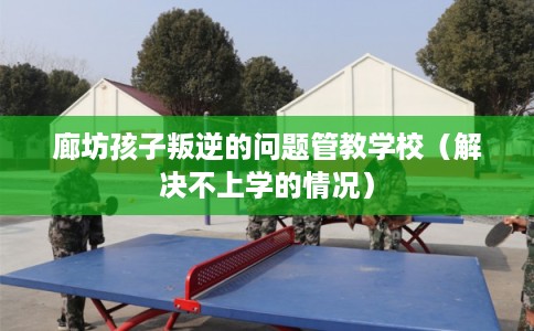 廊坊孩子叛逆的问题管教学校（解决不上学的情况）