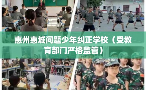 惠州惠城问题少年纠正学校（受教育部门严格监管）