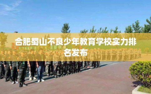合肥蜀山不良少年教育学校实力排名发布