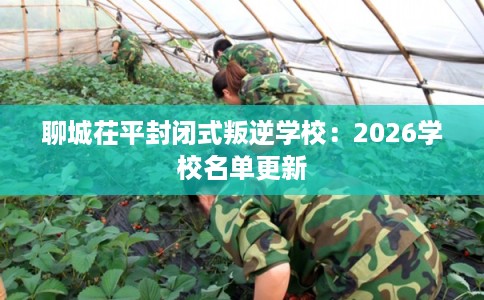 聊城茌平封闭式叛逆学校：2026学校名单更新